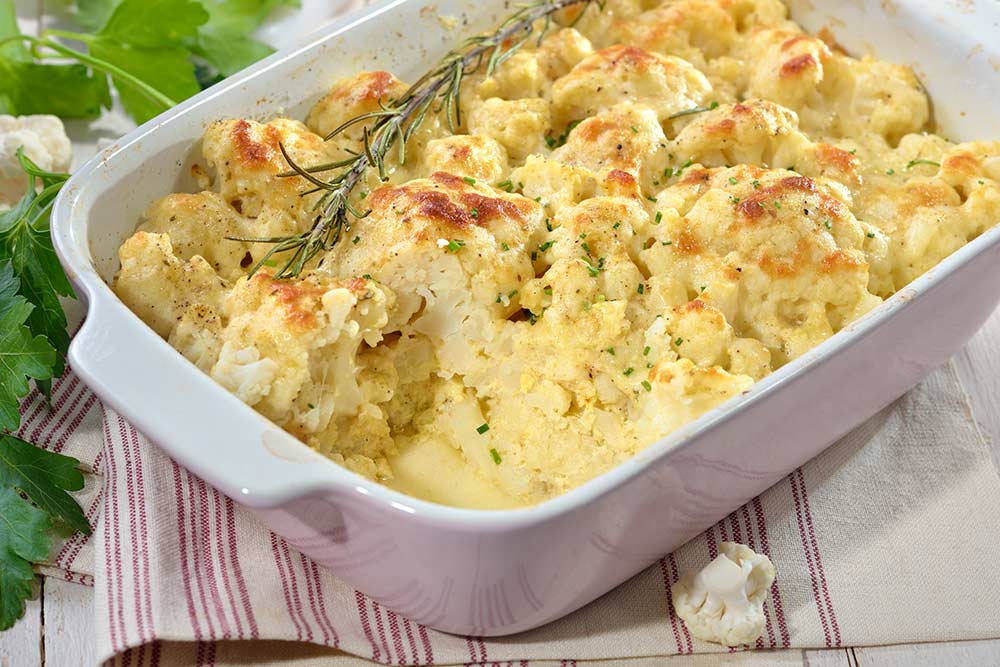 Blumenkohlgratin - einfaches low carb Rezept