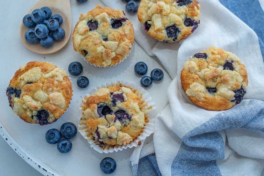 Heidelbeermuffins mit Streusel