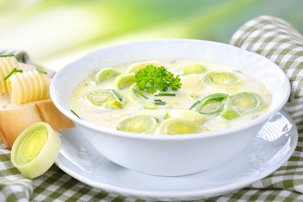 Käse-Lauch-Suppe vegetarisches Rezept