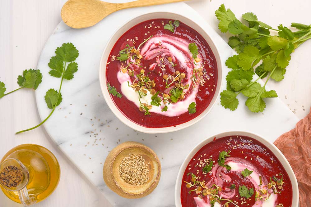 Rote Bete Suppe Rezept mit Kartoffeln polnisch